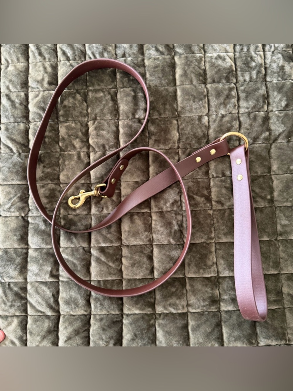 Kinfolk Leather Dog Leash Brown Brass Hardware 6ft New